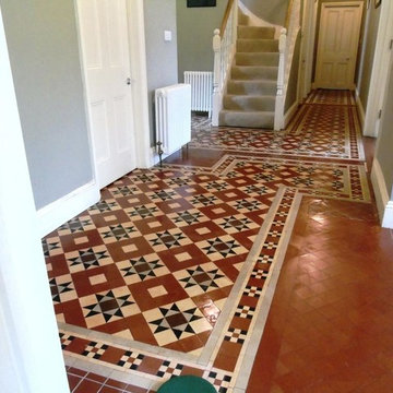 Dirty Victorian Hallway Tiles Rejuvenated in Tewkesbury