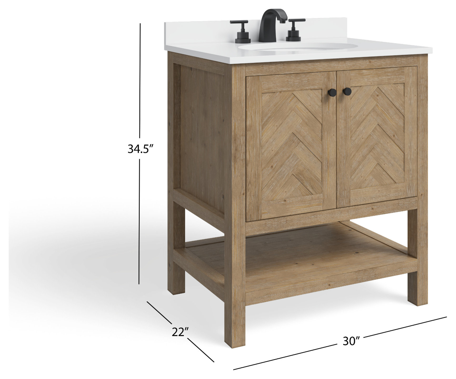 Savannah Bathroom Vanity, Acacia, 30", Single Sink, Freestanding