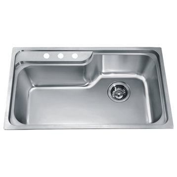 Dawn Top Mount Single Bowl Sink With 3 Holes