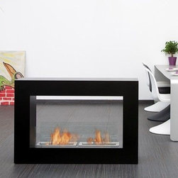 Bio-Blaze QUBE LARGE 42'' x 32'' Freestanding Bio-Ethanol Fireplace BB-QL - Indoor Fireplaces