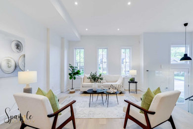 Inspiration for a 1950s living room remodel in Toronto