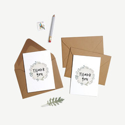 Mini Thank You Card Packs- Wreath - Accessories and Decor