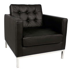 The Draper Leather Lounge Chair - Armchairs And Accent Chairs