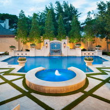 pool fountain wall