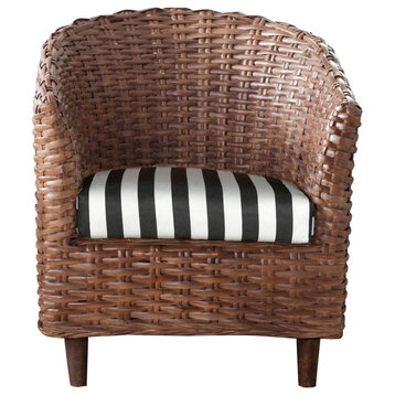Luz Barrel Chair, Brown