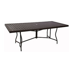 Meadowcraft 42"x84" Rectangle Slat Top Table - Outdoor Dining Tables