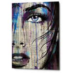 Epic Graffiti - Epic Graffiti "Indigo Feeling" by Loui Jover, Giclee Canvas Wall Art, 26"x40" - "Indigo Feeling" by Loui Jover. Australian artist, Loui Jover, has been making art since childhood and never stopped. His series of ink on vintage book pages has been his go-to; which creates depth and offers a back story for each of his subjects. A perfect addition for any home that needs a chic conversational piece.