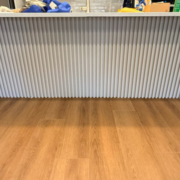 Custom Slat Panel Kitchen Island - Orlando