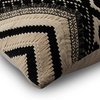 Black Ivory 24"x24" Pillow Cover Cotton Abstract Embroidered - Moroccan Lounge