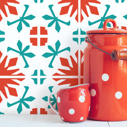 Tyles Renovated Souk in Warm Red and Teal (Two Color) - Paint And Wall Covering Supplies