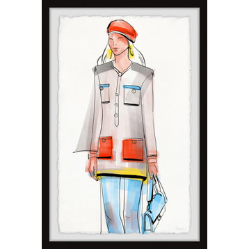 "Square Patch Pockets" Framed Painting Print, 8x12