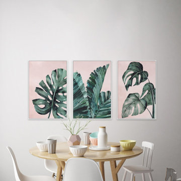Tropical Leaves Triptych