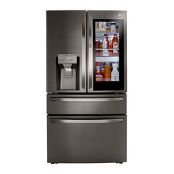 LG 36 Inch Wide 22.5 Cu. Ft. Energy Star Rated French Door Refrigerator with InstaView and Craft Ice - Refrigerators