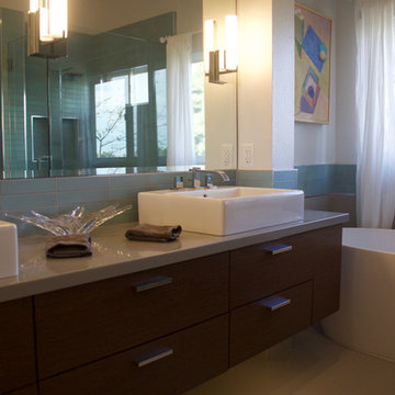 Floating Vanity Uplifts Morning Moods