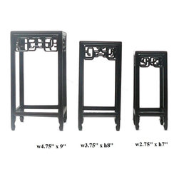 Three Pieces Set Sqaure Tall Display Stand Easel - Home Decor