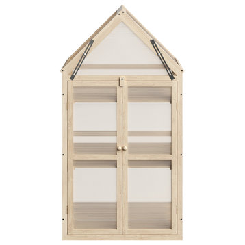 Cold Frame Green House, Polycarbonate Panels, Wood Frame