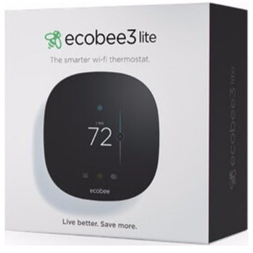 Ecobee EB-STATE3LT-02 Ecobee3 Lite Smart Wi-Fi Thermostat - Black