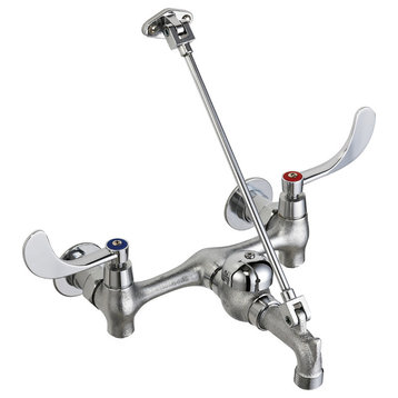 Delta Wall Mount Service Sink Faucet With Lever Handles and Adjustment Centers