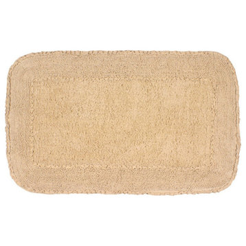 Radiant Collection Bath Rugs Set, 21x34 Rectangle, Linen
