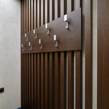 Декоративные деревянные панели в виде реек