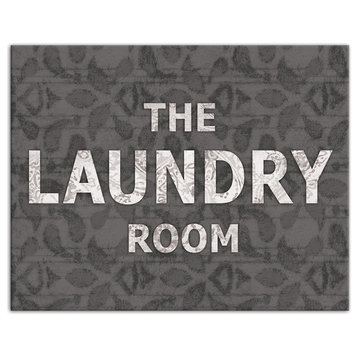 The Laundry Room Damask Wall Art, Canvas