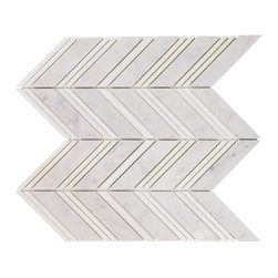 Marble Chevron Carrara - Mosaic Tile