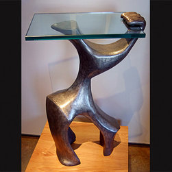 Strong Arm Pedestal Bronze - Sculptures
