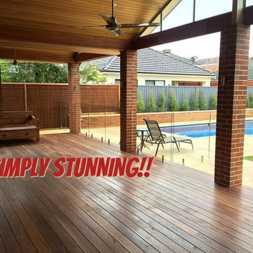 Landscaping By Carters & Full Frameless Pool Fence by Clear View Fencing