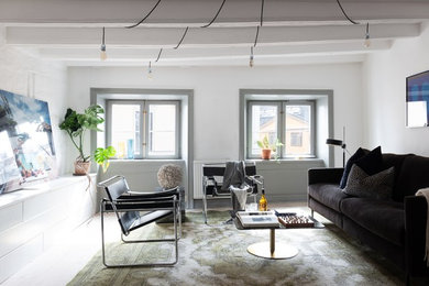 Modern inredning av ett allrum