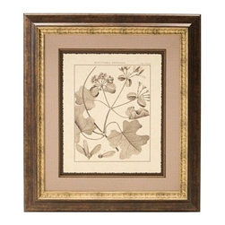 Black-and-White Leaf-Print Framed Wall Art - Drawings And Illustrations