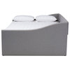Haylie Light Grey Fabric Upholstered Queen Size Daybed