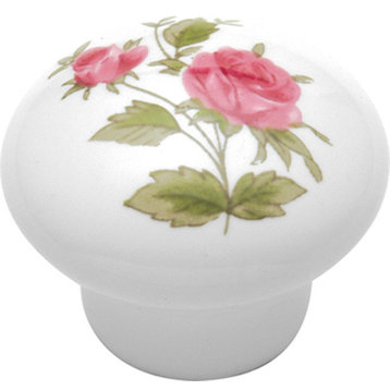 Belwith Hickory 1-1/16 In. English Cozy Pink Rose Cabinet Knob P603-PR Hardware