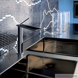 iSpa Kitchen Mixer With Black Spout - Utility Sink Taps