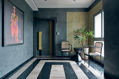 Inspiration for a contemporary entryway remodel in Bengaluru
