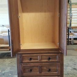 Elegant Walnut Wardrobe - Armoires And Wardrobes