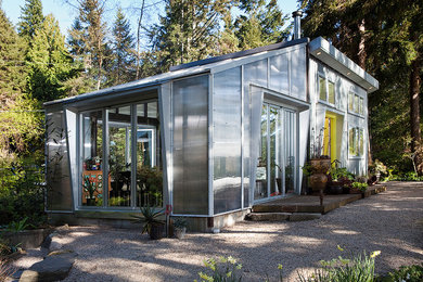 Industrial metal exterior home idea in Seattle