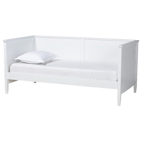 Baxton Studio Viva Classic and Traditional White Finished Wood Twin Size Daybed