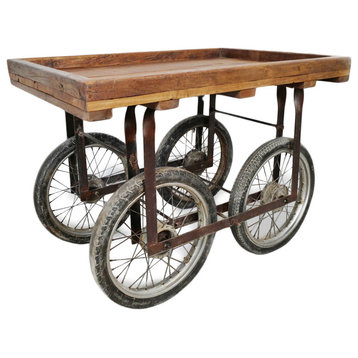 Consigned Vintage Motorbike Wheel Cart