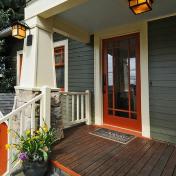 Red Door on a Craftsman