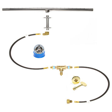 48" Low Profile T Burner and Kit for Pre Plumbed Natural Gas/Propane