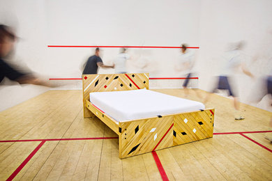 Reclaimed Gym Flooring Bed