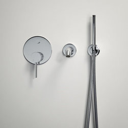 LUSSO LUXE WALL MOUNTED BATH TAP WITH VALVE AND HANDHELD SHOWER KIT CHROME - Products