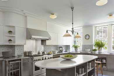 Inspiration for a transitional kitchen remodel in New York