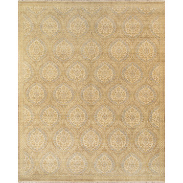 Pasargad Ottoman Collection Hand-Knotted Lamb's Wool Area Rug- 8' 2" X 10' 1"