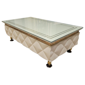 Infinity Coffee Table With Glass Top