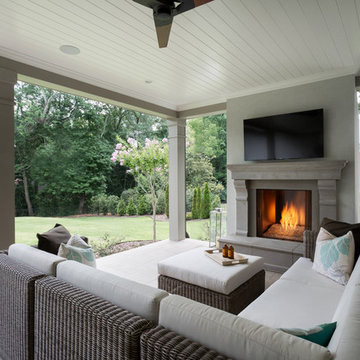Courtyard Outdoor Fireplace