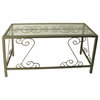 French Traditional Desk w Glass Top