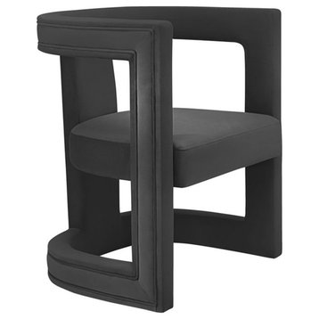 Ada Black Velvet Accent Chair