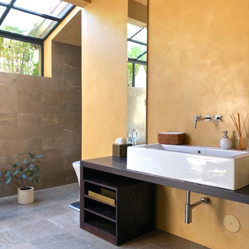Bathroom Remodel with Lime Paint
