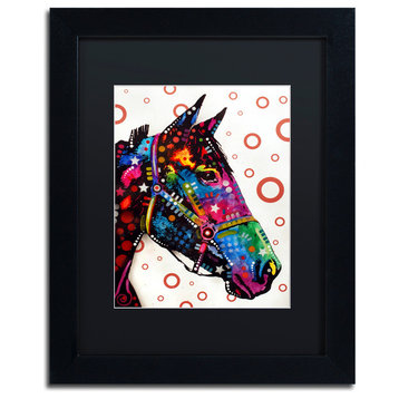 Dean Russo 'Horse' Framed Art, Black Frame, 11"x14", Black Matte